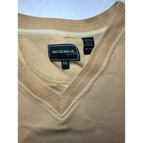 Bolle Golf Vest Sweater Mens Size XXL Yellow 100% Cotton - Picture 4 of 6